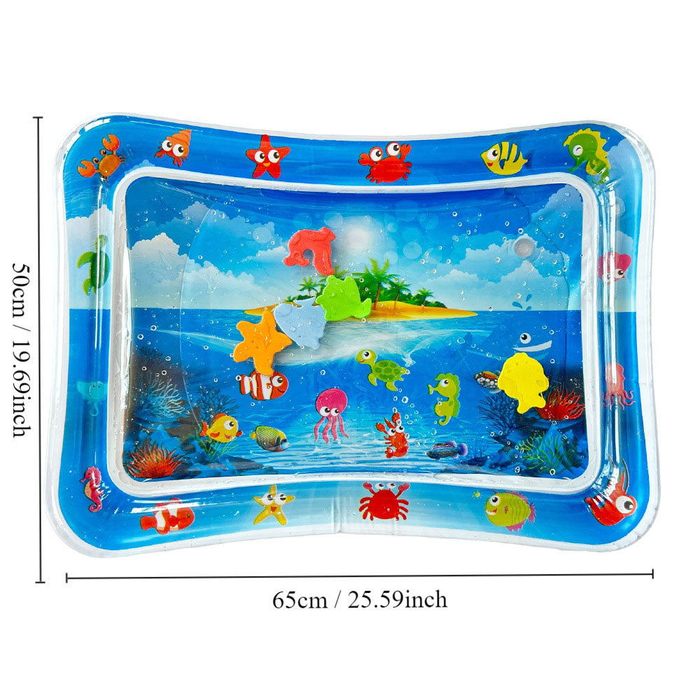 Baby's Fun Inflatable Water Tummy Time Pad | Water Bed Play Mat 0 to 6 months