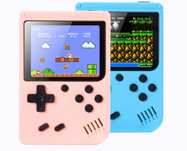 Macaron Handheld Video Game Console for Children | Up to 500 Nostalgic Games in one Classic Mini Console