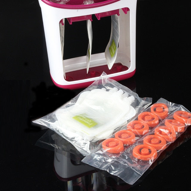 Baby's Squeeze Food Maker | Baby Food Organization Storage Containers | Baby Food & Fruit Puree Packing Machine