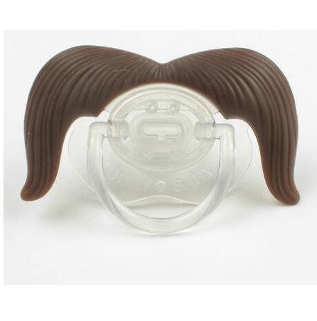 Funny Pacifier Photobooth Props Mustache Pacifiers, Soft Silicone Cute Kissable Lips and Teeth Pacifier for Baby
