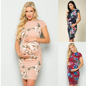 Floral Print Maternity Dress