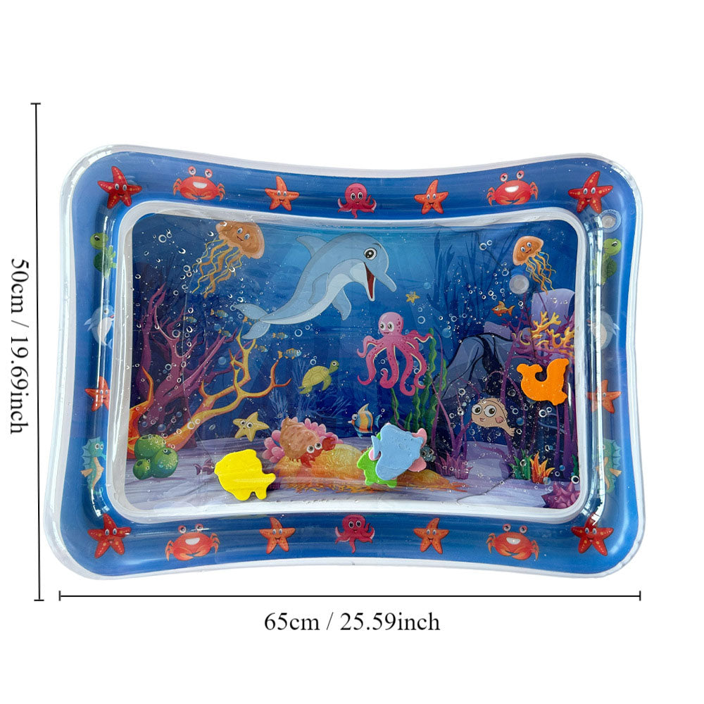 Baby's Fun Inflatable Water Tummy Time Pad | Water Bed Play Mat 0 to 6 months