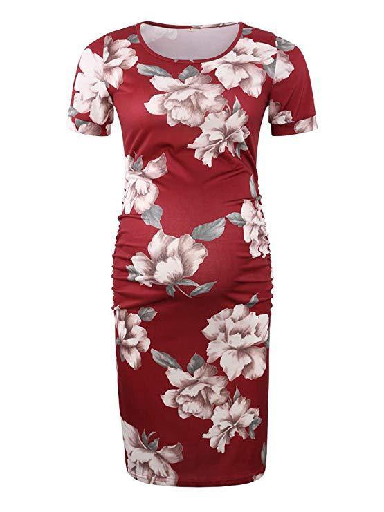 Floral Print Maternity Dress