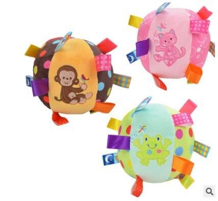 Super Soft Baby Pacifying Hand Ball | Catching Plush Cloth Ball Toy | Hanging Baby Toy