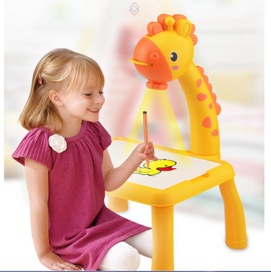 Children's Multi functional Activity Table Set with Sound and Light Projection for Drawing, Playing and Writing