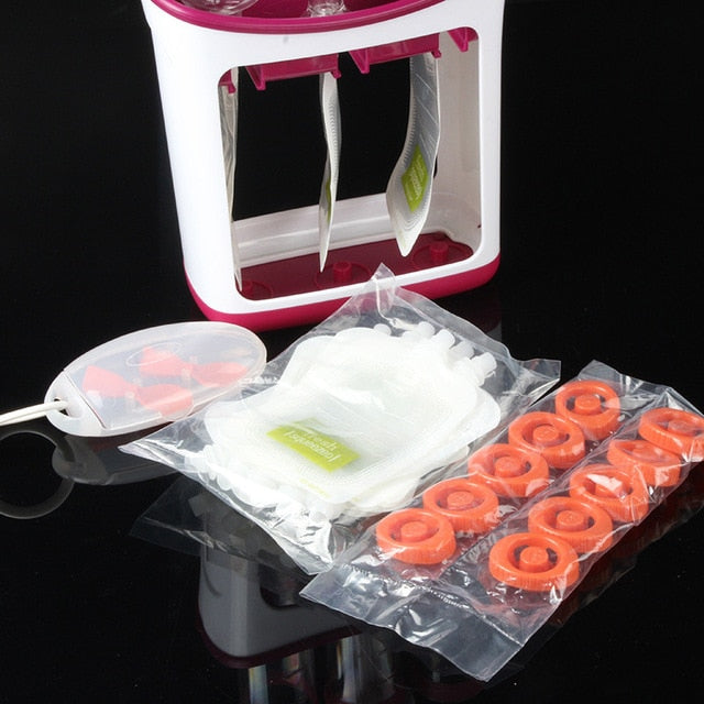 Baby's Squeeze Food Maker | Baby Food Organization Storage Containers | Baby Food & Fruit Puree Packing Machine