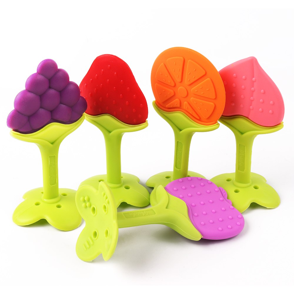 Colorful Silicone Fruit for Soothing Teething Babies |  For Babies Gum Oral Hygiene