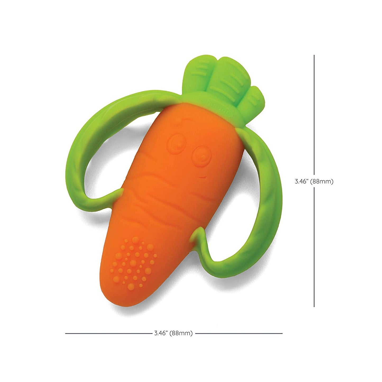 Carrot Gum/Teeth Grinder Silicone Teething Support | Babies Soft Teething Toy | Anti-Swallow Hand Held Dental Hygiene Toy for Babies