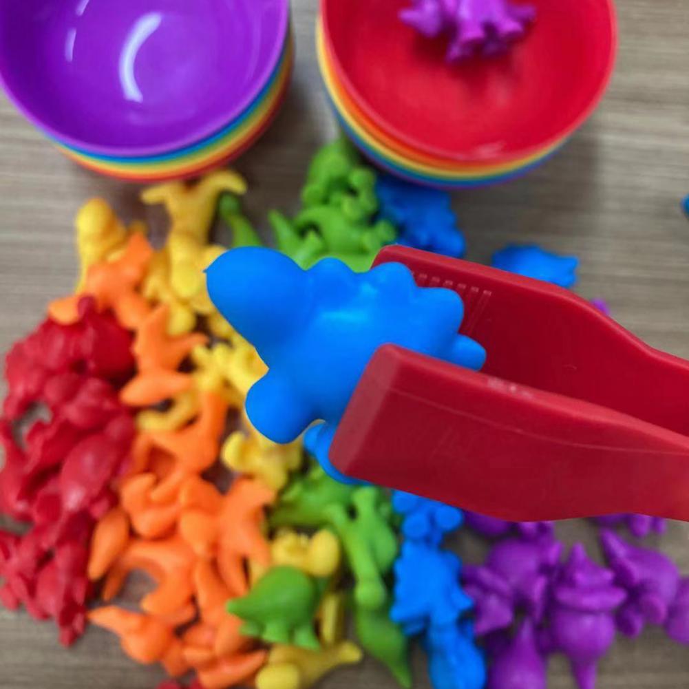 Baby's Montessori Counting Bowls For Early Cognitive Education | Object Identification Counting Activities With Animal Shapes