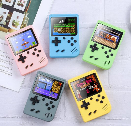 Macaron Handheld Video Game Console for Children | Up to 500 Nostalgic Games in one Classic Mini Console