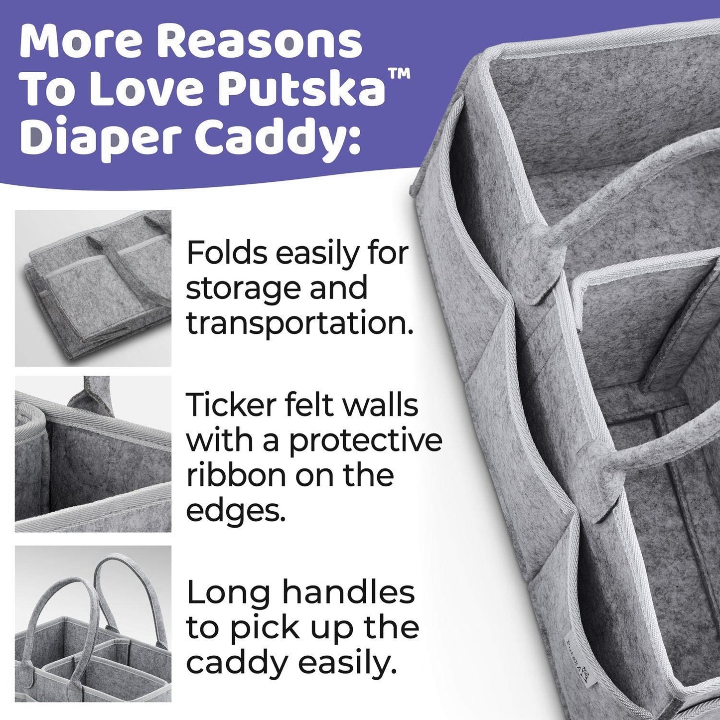 Baby Diaper Organizer for Changing | Portable Diaper Holder Bag