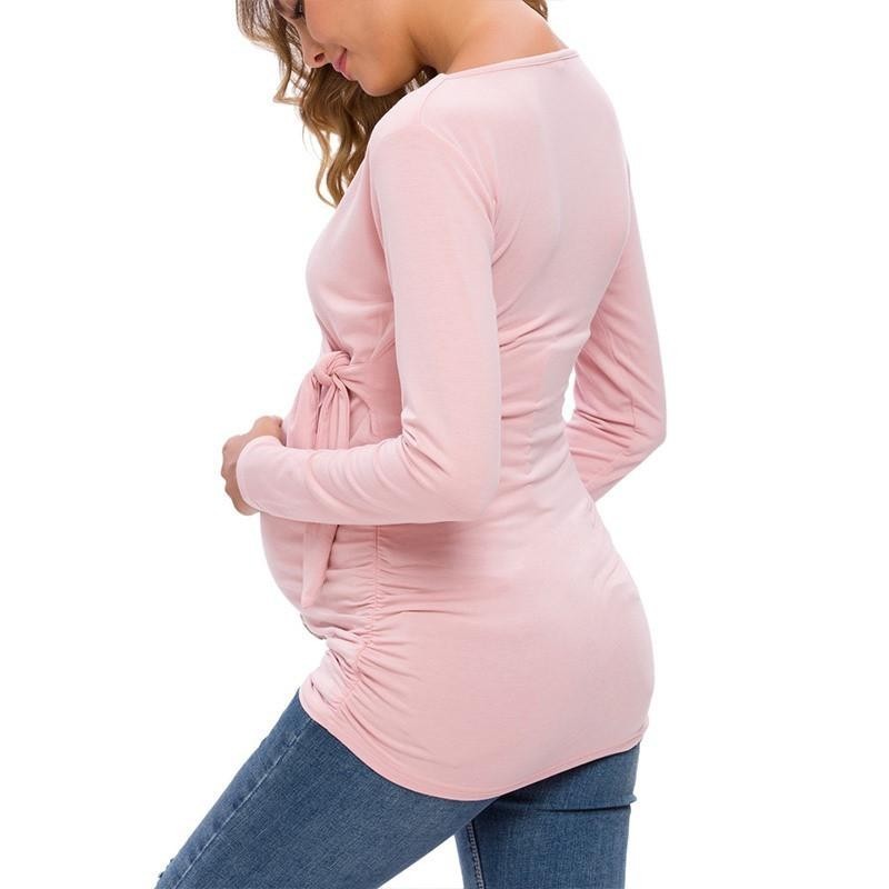 Long Sleeve V Neck Maternity Top